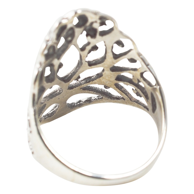 Lebensbaum Ring Damen – Aus Edelstahl Mit Hohlem Design & Gravur