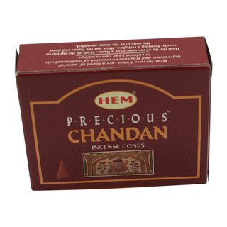 HEM Dhoop Cones Precious Chandan (kostbares Sandelholz) - 10 Rucherkegel