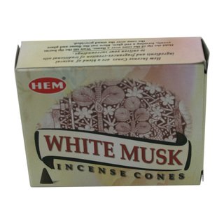 HEM Dhoop Cones White Musk (Weier Moschus) - 10 Rucherkegel