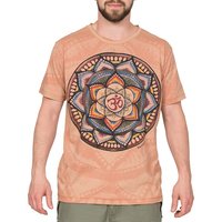 T-Shirt Om Mandala braun L
