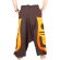 Goa Aladinhose "Blume des Lebens" braun/orange L/XL