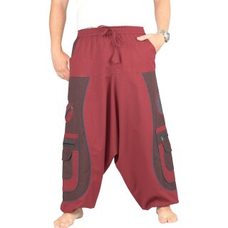 Goa Aladinhose Blume des Lebens rot/braun XXL