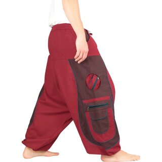 Goa Aladinhose Blume des Lebens rot/braun XXL