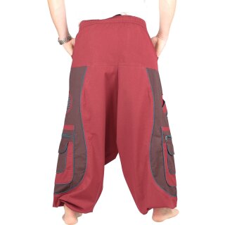 Goa Aladinhose Blume des Lebens rot/braun XXL