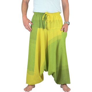 Haremshose Sari Frauen & Männer gelb/grün