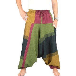 Haremshose Sari Frauen & Mnner schwarz/grn