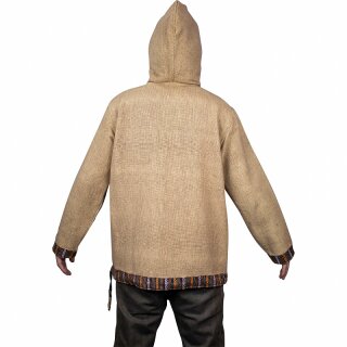 Baja Hoodie mit Ethnomuster beige S