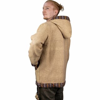 Baja Hoodie mit Ethnomuster beige S
