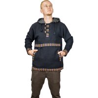 Baja Hoodie mit Ethnomuster schwarz S
