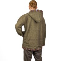 Baja Hoodie mit Ethnomuster grün M