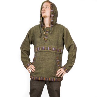 Baja Hoodie mit Ethnomuster grn XXL