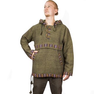 Baja Hoodie mit Ethnomuster grn XXL