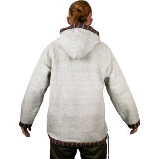 Baja Hoodie mit Ethnomuster grau L