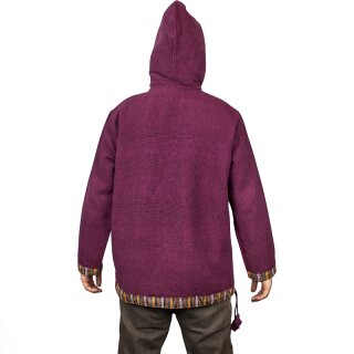 Baja Hoodie mit Ethnomuster rot L