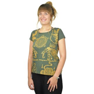 Thai Tempel Tattoo Frauen Shirt Turtle