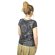 Thai Tempel Tattoo Frauen Shirt "Turtle" schwarz M