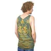 Thai Tempel Tattoo Tanktop "Tiger" grün M