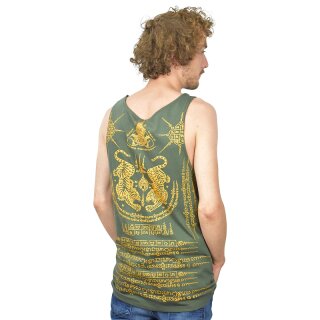 Thai Tempel Tattoo Tanktop Tiger grn XL