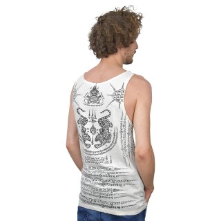 Thai Tempel Tattoo Tanktop Tiger weiss XL