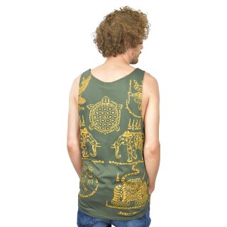 Thai Tempel Tattoo Tanktop Turtle grn L