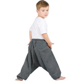 Haremshose fr Kinder Stripe schwarz 104/110