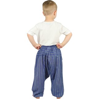 Haremshose fr Kinder Stripe blau 110/116