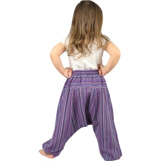 Haremshose fr Kinder Stripe lila 104/110