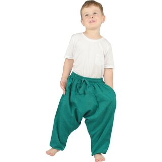 Haremshose fr Kinder Plain flaschengrn 104/110