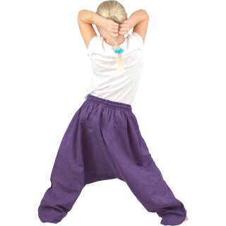 Haremshose fr Kinder Plain lila 110/116