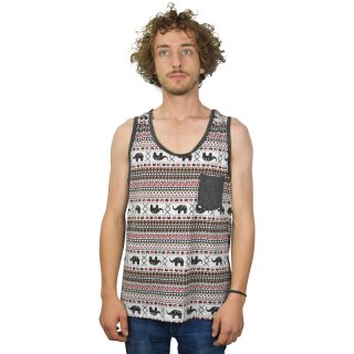 Tanktop mit Ethnomuster Elephant