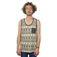 Tanktop mit Ethnomuster "Elephant" gelb XL