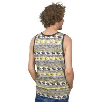 Tanktop mit Ethnomuster "Elephant" gelb XL