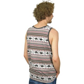 Tanktop mit Ethnomuster Elephant rot M