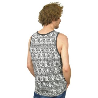 Tanktop mit Ethnomuster Elephant schwarz L