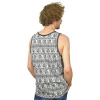 Tanktop mit Ethnomuster "Elephant" schwarz XL