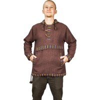 Baja Hoodie mit Ethnomuster braun XXL