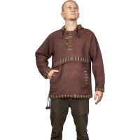 Baja Hoodie mit Ethnomuster braun XXL