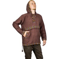 Baja Hoodie mit Ethnomuster braun XXL