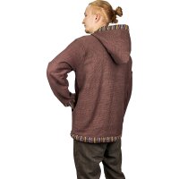 Baja Hoodie mit Ethnomuster braun XXL