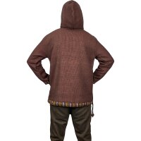 Baja Hoodie mit Ethnomuster braun XXL