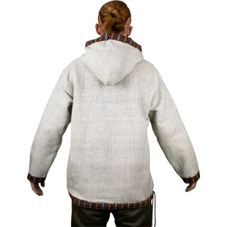 Baja Hoodie mit Ethnomuster grau XL