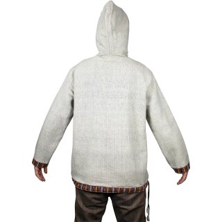 Baja Hoodie mit Ethnomuster grau XL