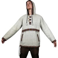Baja Hoodie mit Ethnomuster grau XL