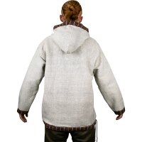 Baja Hoodie mit Ethnomuster grau XL