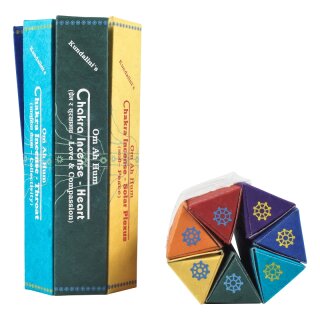 Kundalinis Om Ah Hum Chakra Incense - Chakra SET **7x19 Räucherstäbchen**