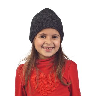 Einfarbige Wollmütze für Kinder