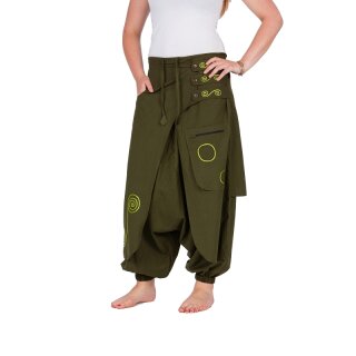 Aladinhose bestickt grn XL