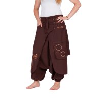 Aladinhose bestickt braun S