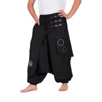 Aladinhose bestickt schwarz M/L