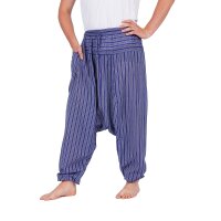 Aladinhose gestreift blau S